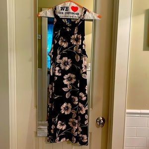Veronica M. Black Floral sleeveless Dress, Never Worn (New w/o tags) Size XL